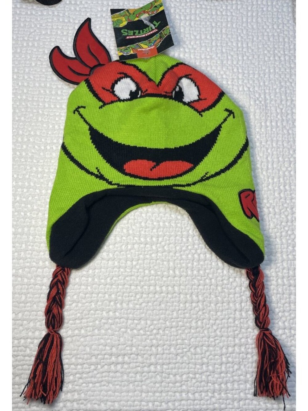 Nickelodeon Teenage Mutant Ninja Turtles TMNT Beanie Knit Hat  RAPHAEL RED NWT